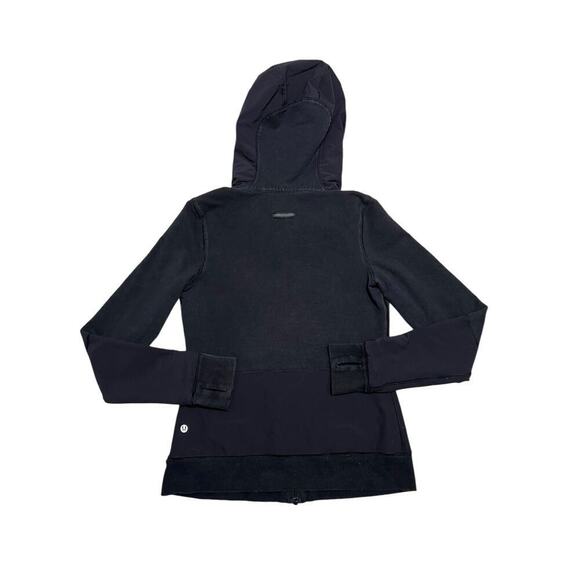 Lululemon Women’s Voyage Hoodie - Black - Full Zip - Thumb Holes - 6 - Picture 4 of 7